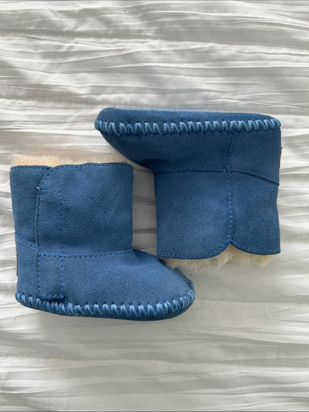 UGG Baby Blue Suede Lined Booties